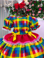 Vestido Junino Mimadine Luxo Priscila Vermelho