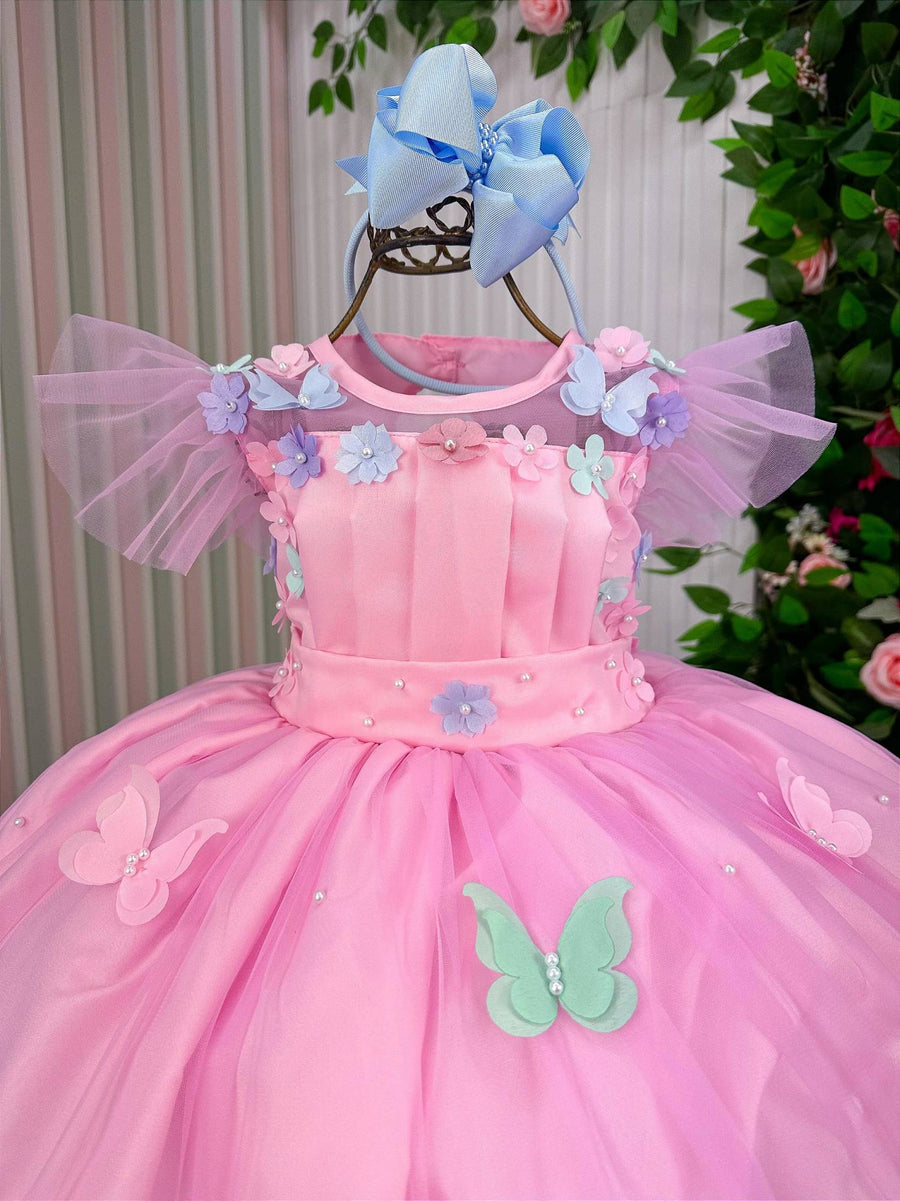 Vestido Marie Jardim Encantado Isis Luxinho + Saiote