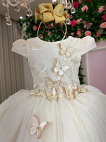 Vestido Juvenil - Midi Vila Lele Sabrina Daminha/Florista + Saiote