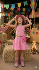 Vestido Blogueirinha Boiadeira do Sertão Rosa