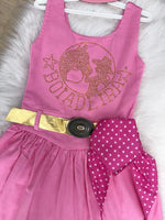 Vestido Blogueirinha Boiadeira do Sertão Rosa