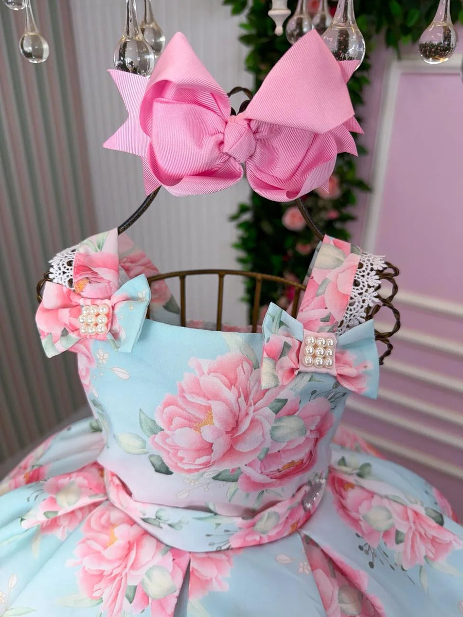 Vestido Mini Miss Florido + Saiote