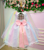 Vestido Mini Miss Temático Unicornio - Colorido - Arco iris