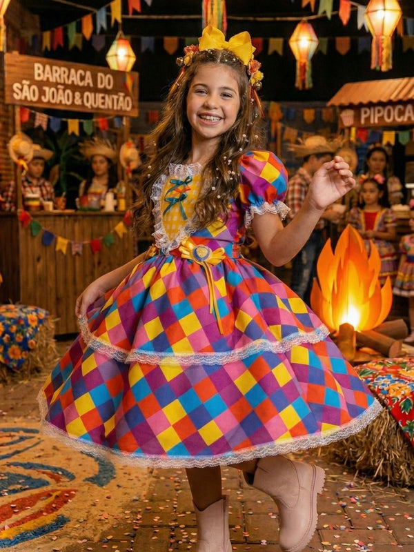 Vestido Marie Junino Coração Caipira