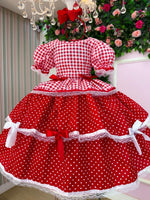 Vestido Junino Mimadine Luxo Stefanny Vermelho