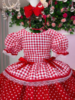Vestido Junino Mimadine Luxo Stefanny Vermelho