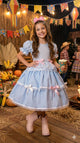 Vestido Junino Mimadine Luxo Stefanny Azul Bebe