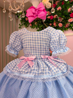 Vestido Junino Mimadine Luxo Stefanny Azul Bebe