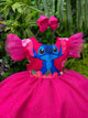Vestido Tematicos Ysa Kids Lilo Stitch com Led  + Saiote