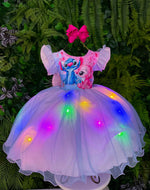 Vestido Tematicos Ysa Kids Lilo Stitch com Led  + Saiote