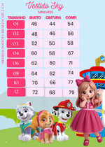 Vestido Mini Miss Temático Esquadrão Canino