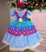 Vestido Marie Junino Luxo Ursinho do Sertão Azul
