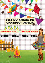 Vestido Banana Club Junino Luxo Adulto Arraia do Chamego Preto
