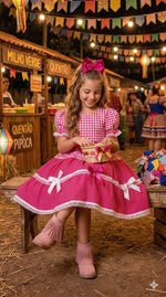 Vestido Junino Mimadine Luxo Stefanny Pink