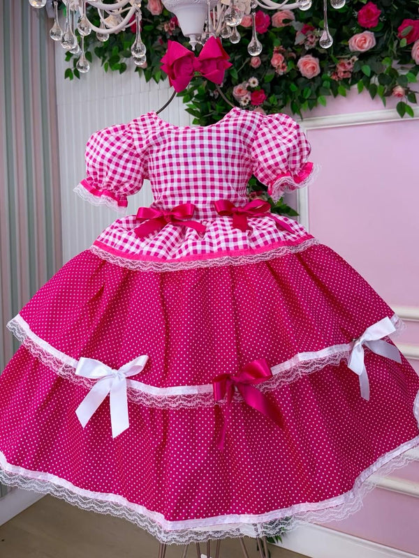 Vestido Junino Mimadine Luxo Stefanny Pink