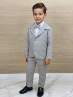 Conjunto Social Miss Cherry Jorge Terno Cinza Claro