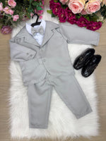 Conjunto Social Miss Cherry Jorge Terno Cinza Claro