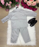 Conjunto Social Miss Cherry Jorge Terno Cinza Claro