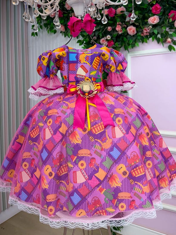 Vestido Marie Junino Luxo Luz da Fogueira