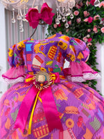 Vestido Marie Junino Luxo Luz da Fogueira