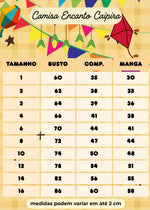 Camisa Junino Banana Club Luxo Encanto Caipira