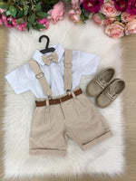 Conjunto Miss Cherry Social Linho Shorts Gustavo Modelo 2