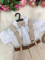 Conjunto Miss Cherry Social Linho Shorts Gustavo Modelo 2