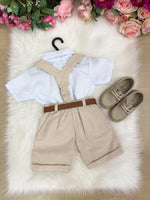 Conjunto Miss Cherry Social Linho Shorts Gustavo Modelo 2