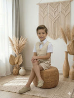 Conjunto Social Miss Cherry Leandro Colete Linho