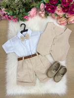 Conjunto Social Miss Cherry Leandro Colete Linho