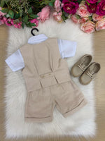 Conjunto Social Miss Cherry Leandro Colete Linho