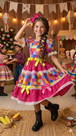 Vestido Junino Mimadine Luxo Amora
