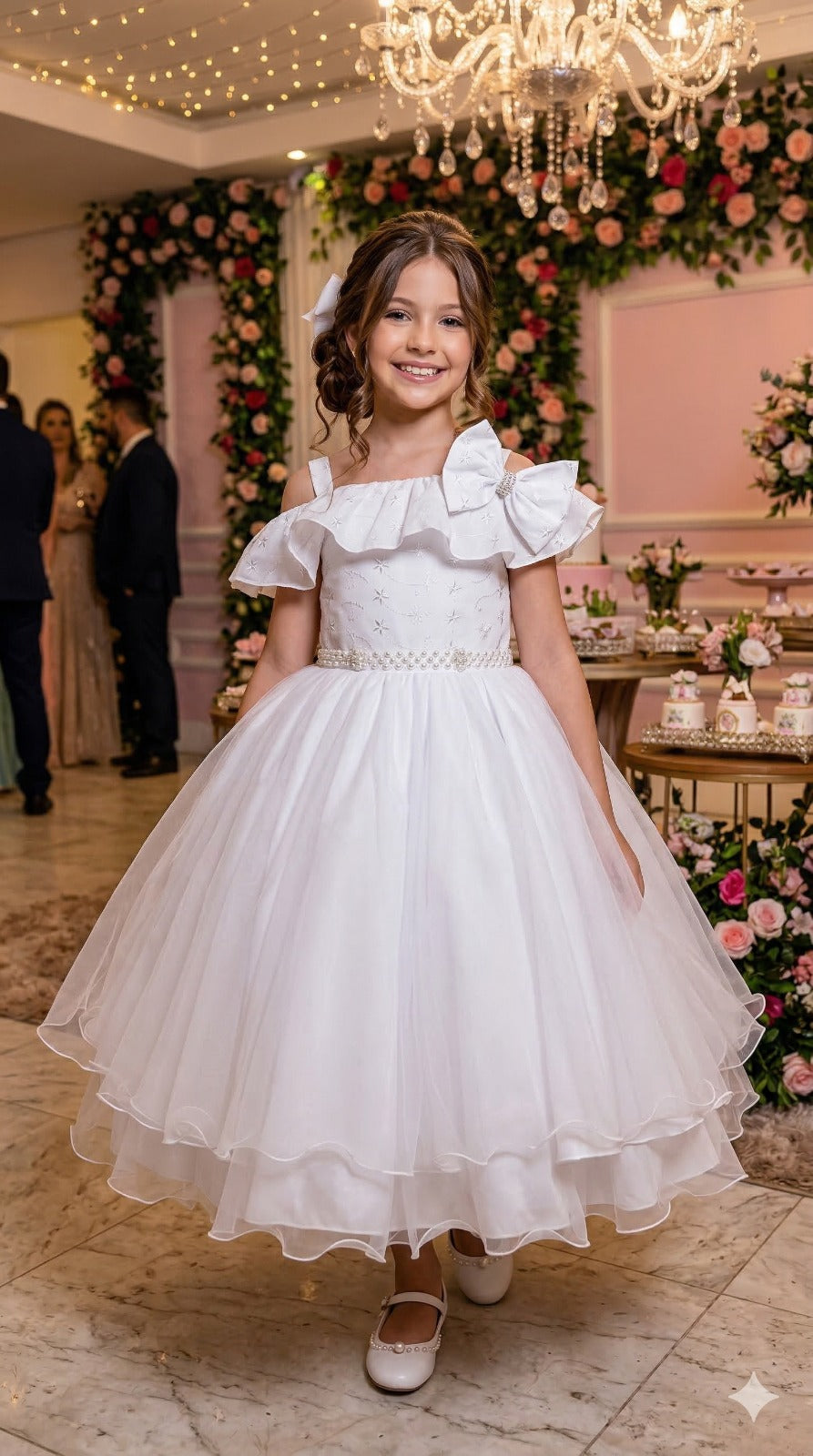 Vestido Bella Infantil Martina Branco