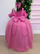 Vestido Banana Club Longo Doce Elegancia Rosa Chiclete