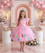 Vestido Marie Jardim Encantado Isis Luxinho Rosa