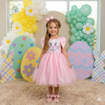 Vestido Marie Tematico Luxo Coelho/Coelhinho Pascoa