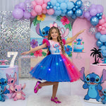 Vestido Tematicos Ysa Kids Lilo Stitch Pink e Azul com Led