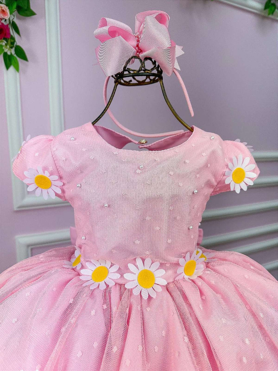 Vestido Marie Jardim Encantado Margaridas + Saiote