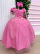 Vestido Banana Club Longo Diamante Rosa Chiclete