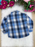 Camisa Flanelada Xadrez Junina James Azul