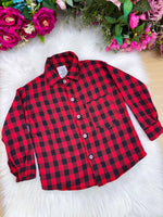 Camisa Flanelada Xadrez Junina Jason Vermelho