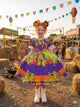 Vestido Marie Junino Luxo Arraia do Coração Roxo