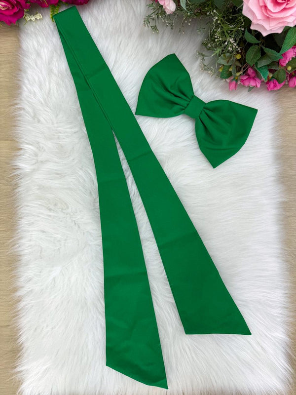 Laço Opcional / Faixa Do Vestido Selena Verde Bandeira