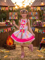 Conjunto Blogueirinha Junino Arraia da Alegria Colorido
