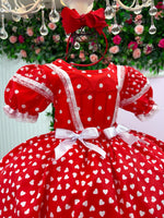 Vestido Junino Mimadine Luxo Larissa Vermelho