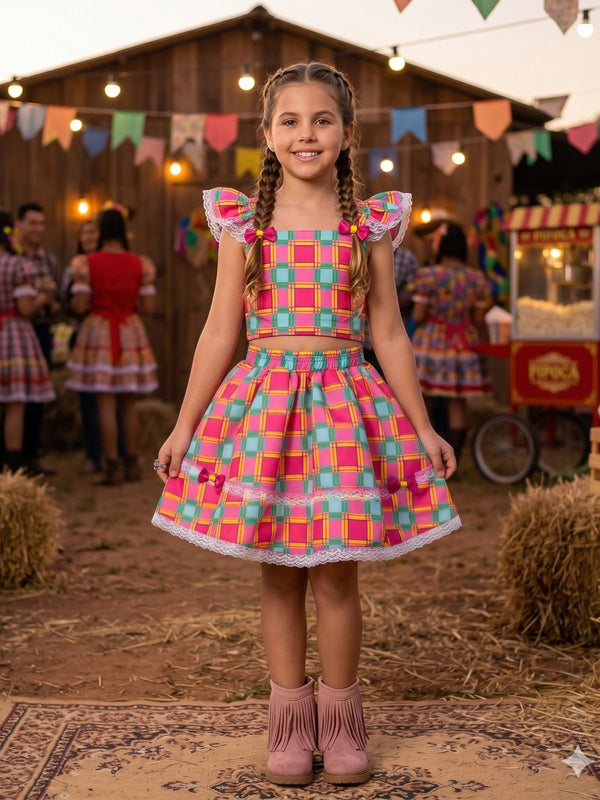Conjunto Mini Miss Junino Sertão Magico