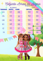 Conjunto Blogueirinha Junino Arraia da Alegria Colorido