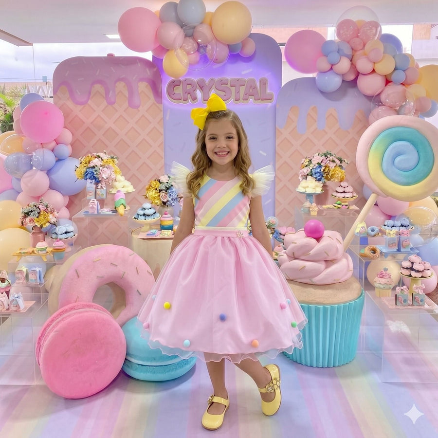 Vestido Mini Miss Temático Circo - Candy