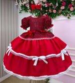 Vestido Junino Mimadine Luxo Fernanda Vermelho