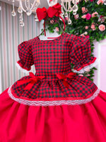 Vestido Junino Mimadine Luxo Fernanda Vermelho